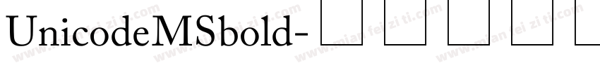 Unicode MS bold字体转换